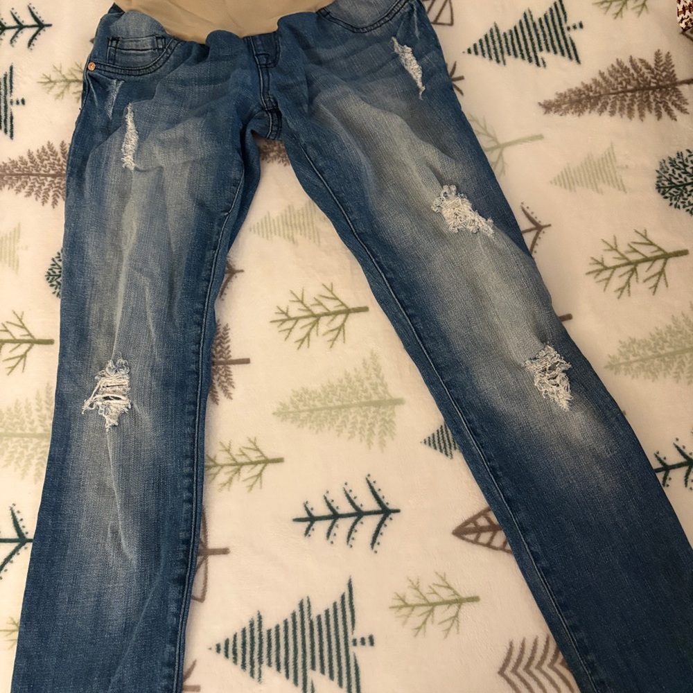 Distressed Blue Jeans for Women